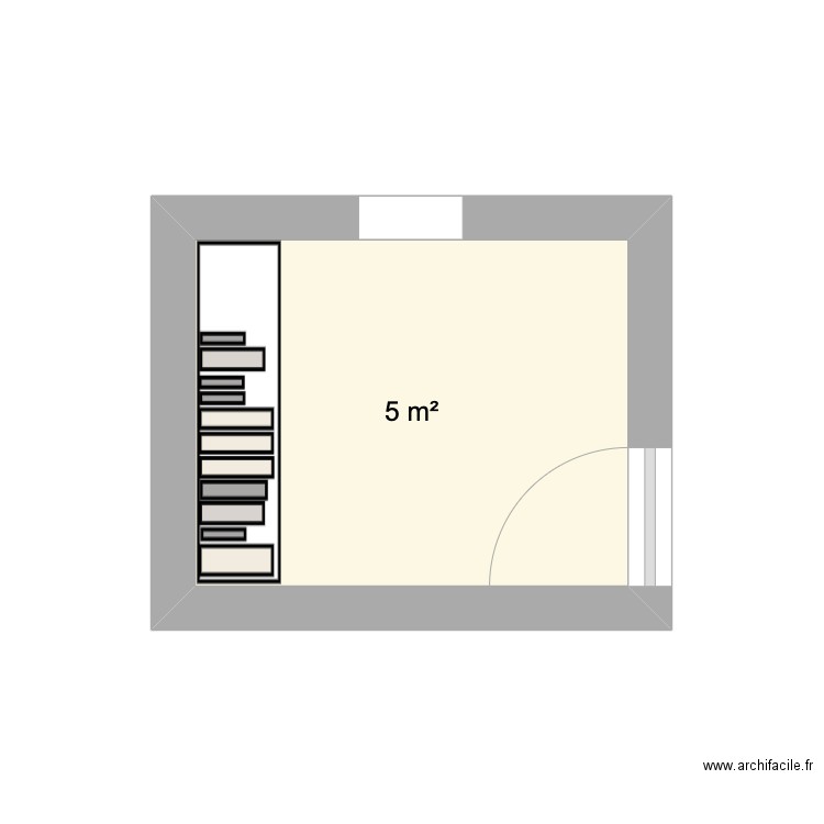 salon musique sep 2023. Plan de 1 pièce et 5 m2