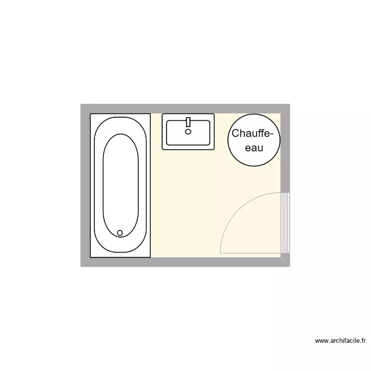 Thouvenot SDB existant. Plan de Thouvenot SDB existant. Plan de