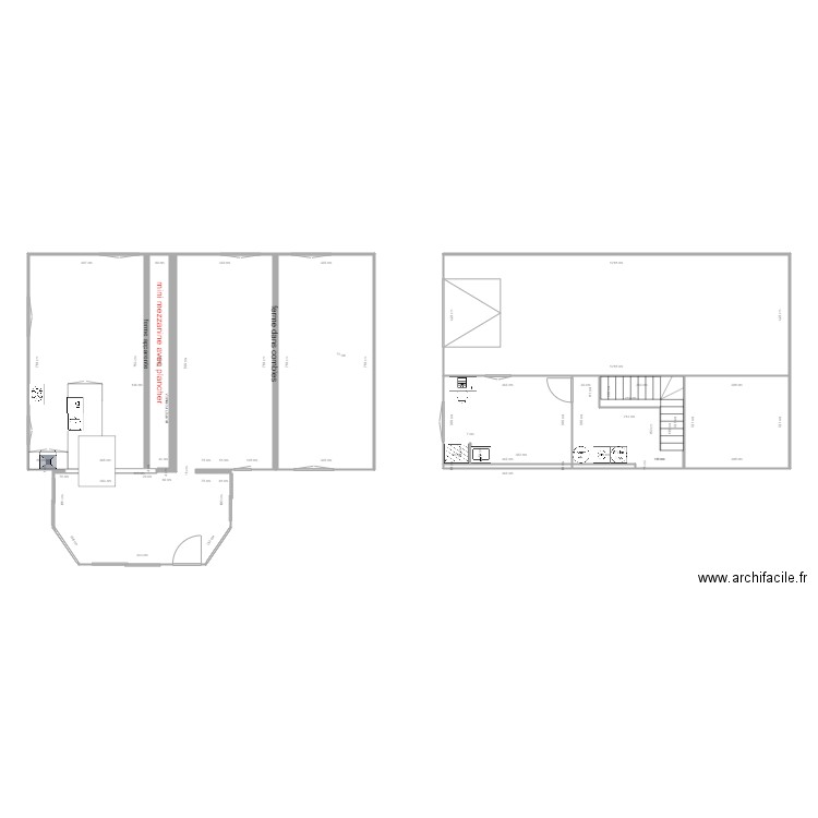 PLAN maison NU pour chauffage. Plan de 0 pièce et 0 m2