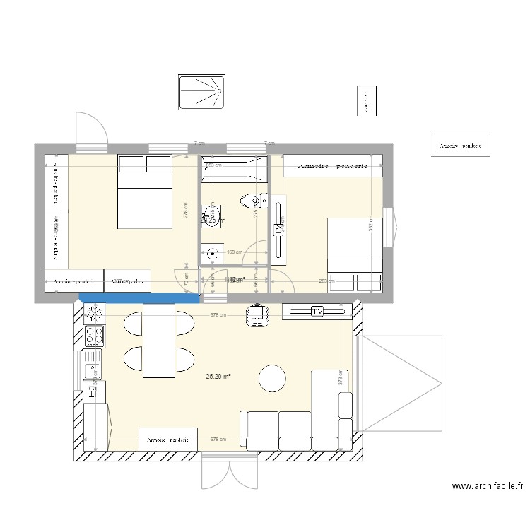 NOUVELLE CONSTRUCTION. Plan de 3 pièces et 55 m2