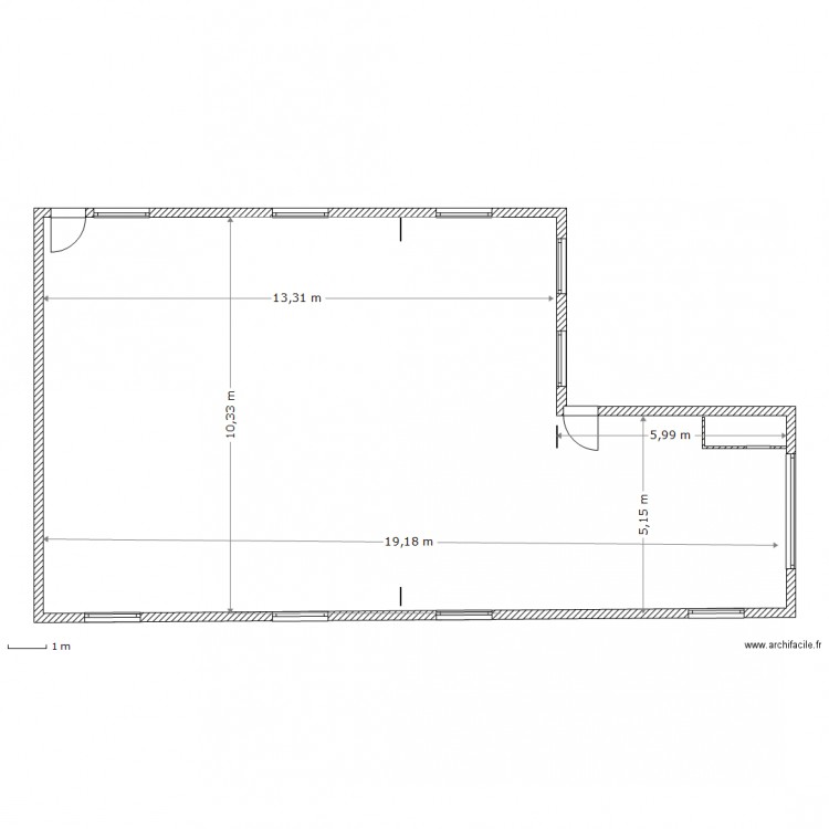 batiment existant . Plan de 0 pièce et 0 m2