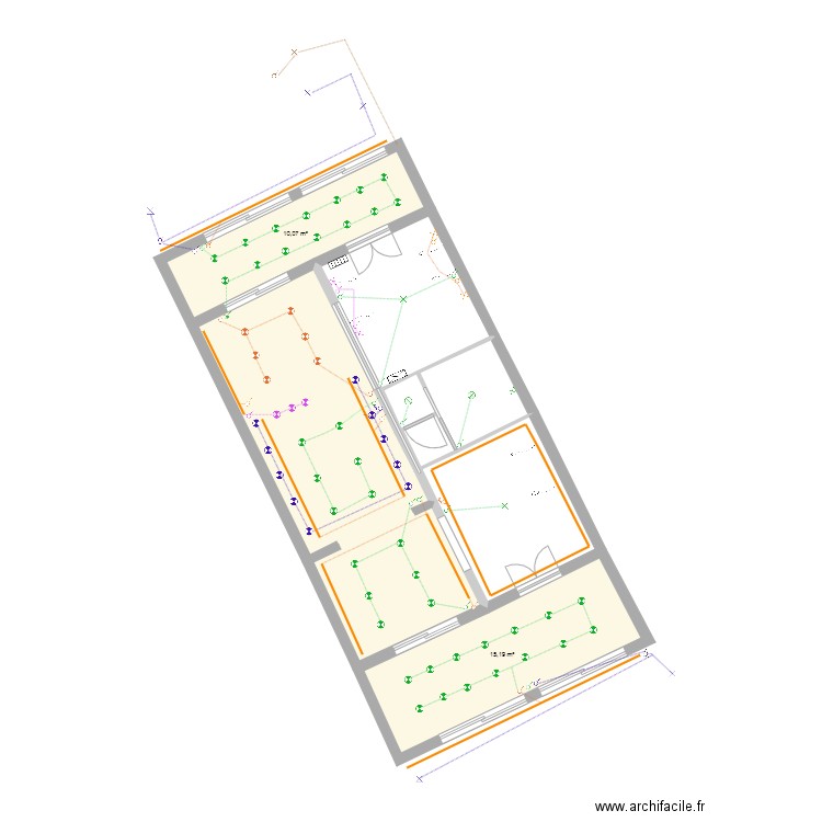 maison la londe les maures electricité éclairage. Plan de 8 pièces et 84 m2