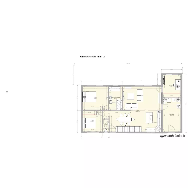 RENOVATION TEST 2. Plan de 