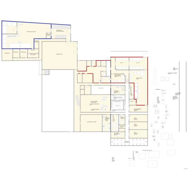 170124 Phase 1 agrandissement Est 10 000p2 locaux et Équipements V60. Plan de 170124 Phase 1 agrandissement Est 10 000p2 locaux et Équipements V60. Plan de