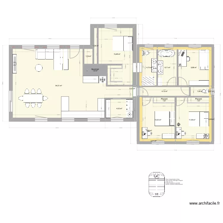 PLAN TEST. Plan de 35  et 450 m²