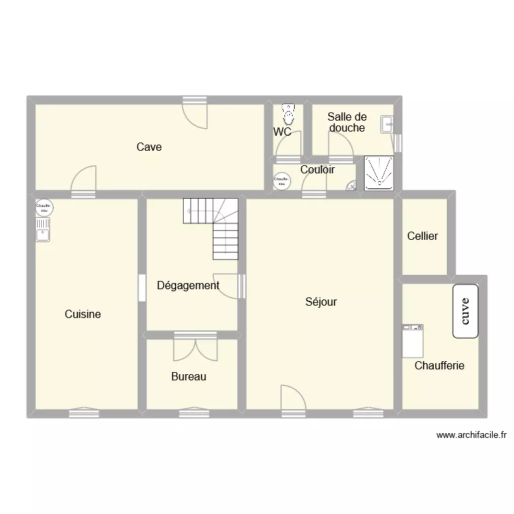 lelong rdc. Plan de 10 Pièces et 119 m² lelong rdc. Plan de 10 Pièces et 119 m²