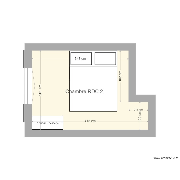 Chambre RDC2. Plan de 0 pièce et 0 m2