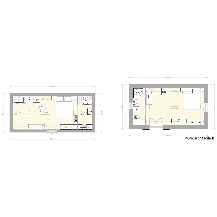 studio. Plan de 0 pièce et 0 m2