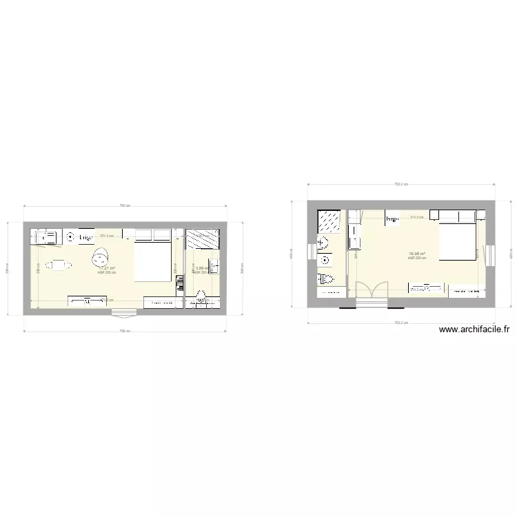 studio. Plan de 