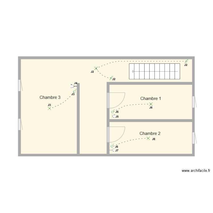 maison 1  1er étage bis. Plan de 0 pièce et 0 m2