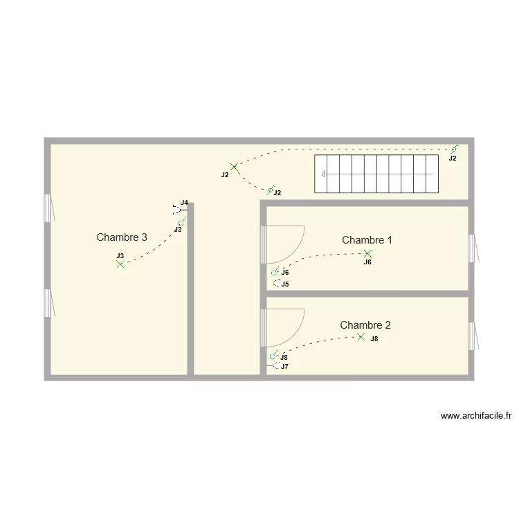 maison 1  1er &eacute;tage bis. Plan de 