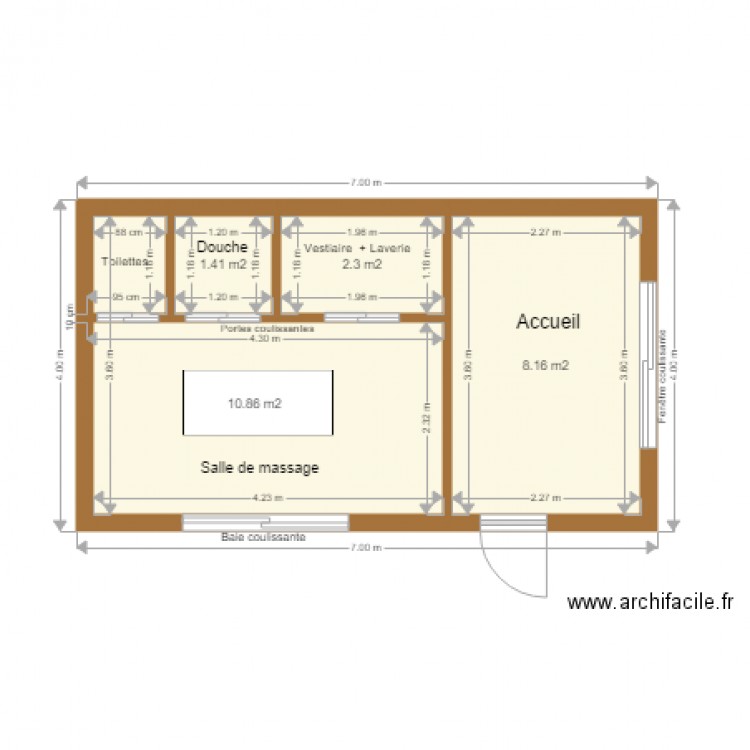 salle de massage accueil. Plan de 0 pièce et 0 m2