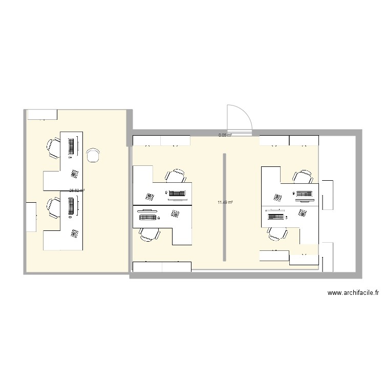 buro. Plan de 0 pièce et 0 m2