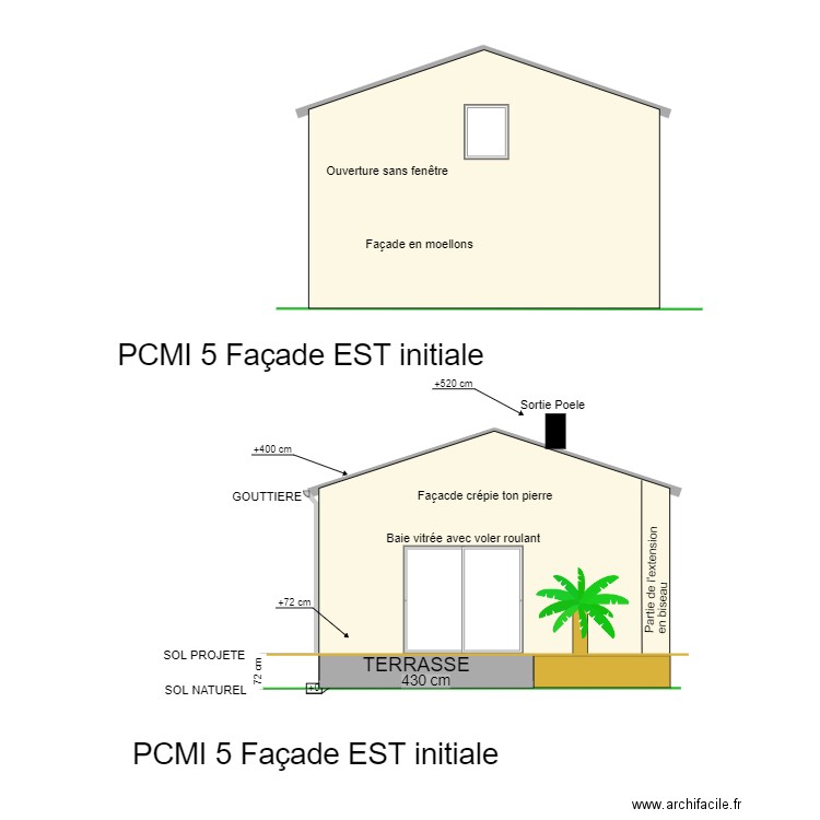 PCMI 5 Façade EST. Plan de 0 pièce et 0 m2