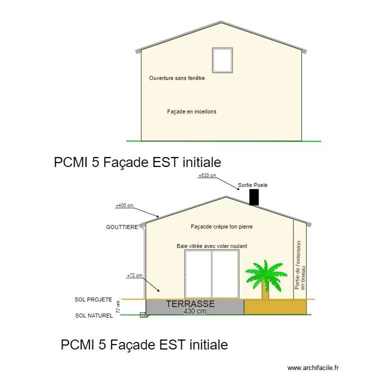PCMI 5 Fa&ccedil;ade EST. Plan de 