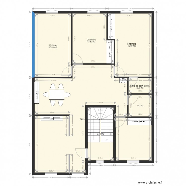 1er etage 3 eme essai. Plan de 0 pièce et 0 m2