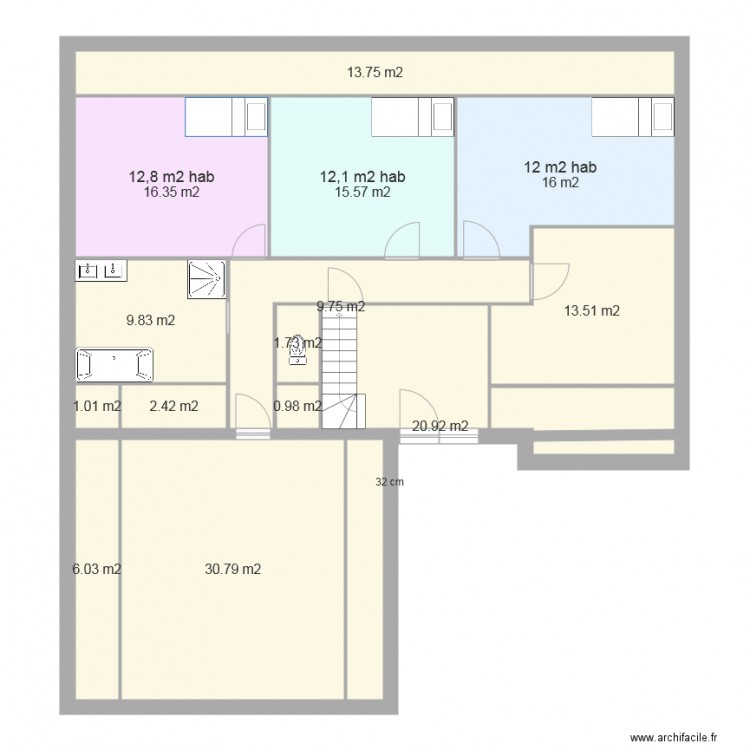 maison4étage. Plan de 0 pièce et 0 m2