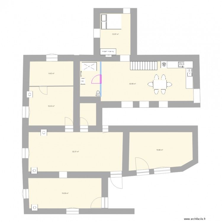 mylene fontier. Plan de 0 pièce et 0 m2