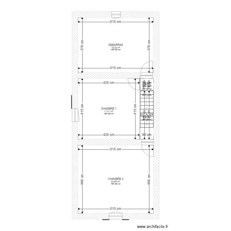 CHOLLEY ETAGE. Plan de 0 pièce et 0 m2