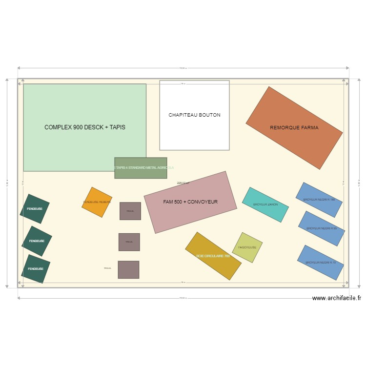 FOIRE DE BEAUCROISSANT 2022. Plan de 1 pièce et 228 m2