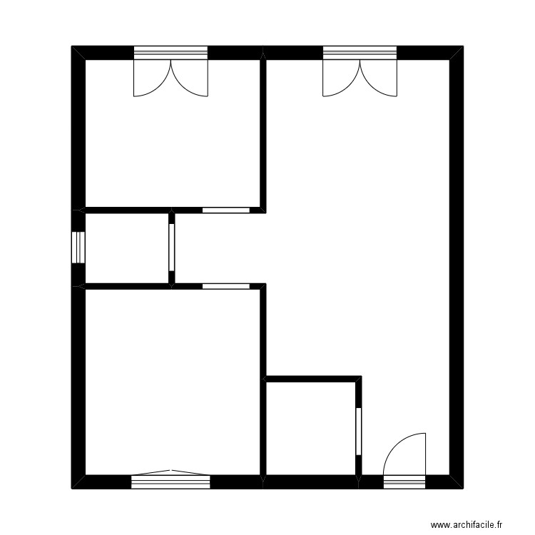 LAVENNE. Plan de 5 pièces et 53 m2