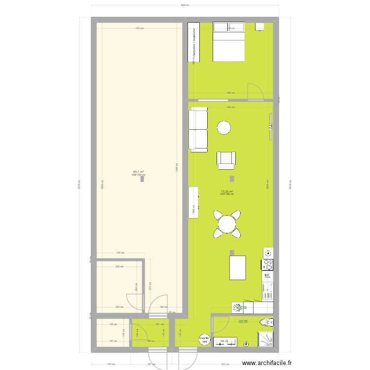 appart 4 la fleche. Plan de 0 pièce et 0 m2