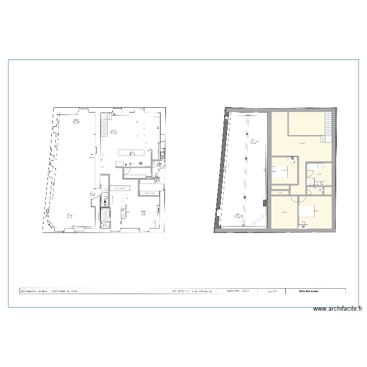 etxea. Plan de 6 pièces et 99 m2