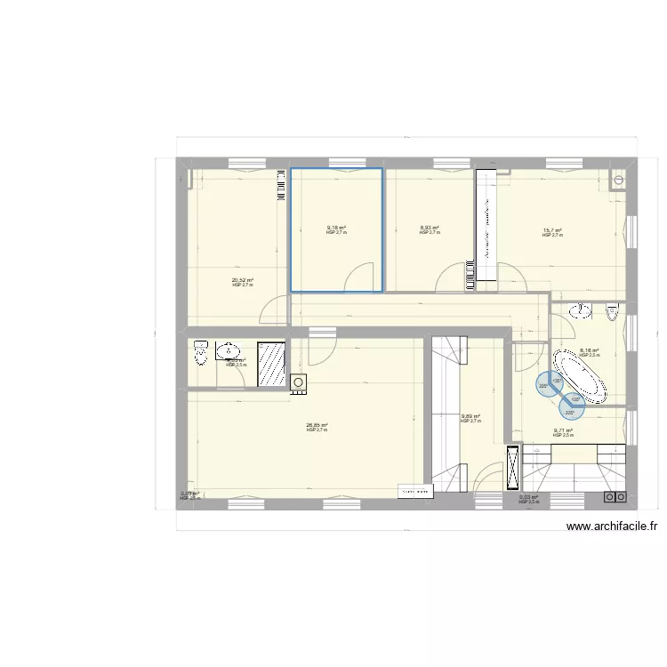 av plan 2, rez sup. Plan de 