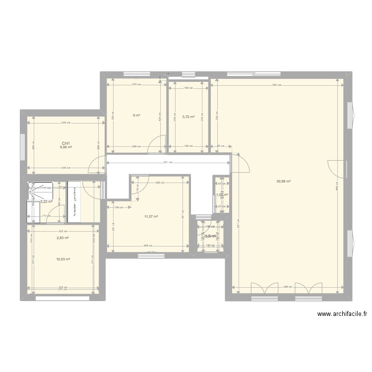 maison teyran lion agrand 2. Plan de 11 pièces et 122 m2