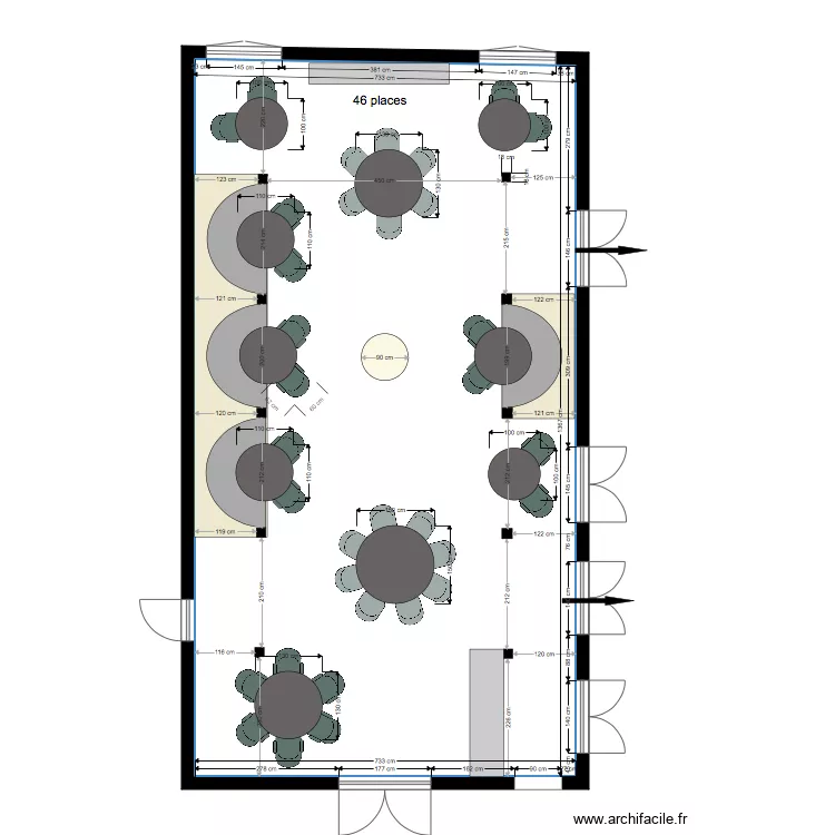Restaurant Plan D. Plan de 