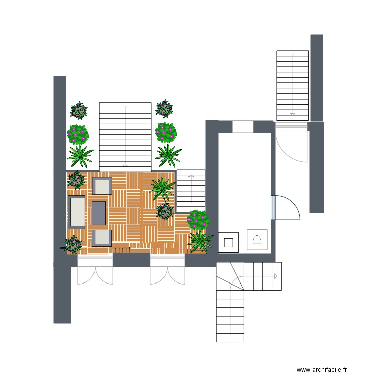 Terrasse Houdan. Plan de 0 pièce et 0 m2
