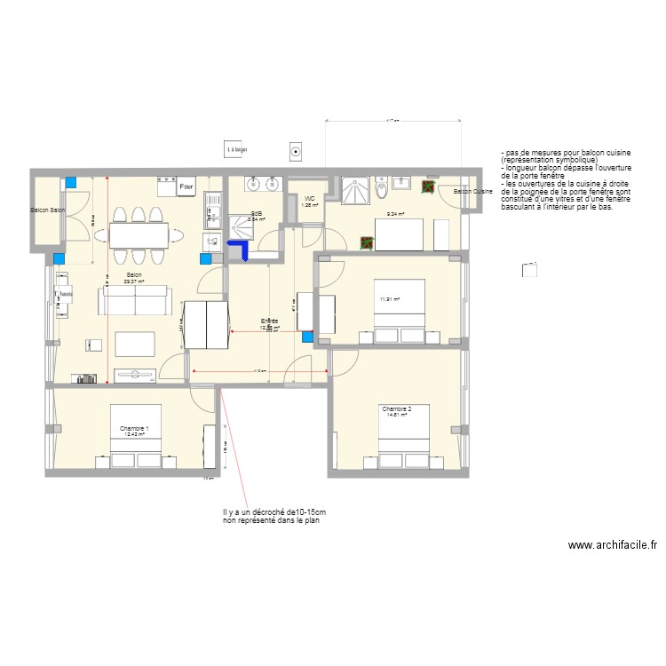 Place Baille mobilier et sauna SRA 3. Plan de 0 pièce et 0 m2