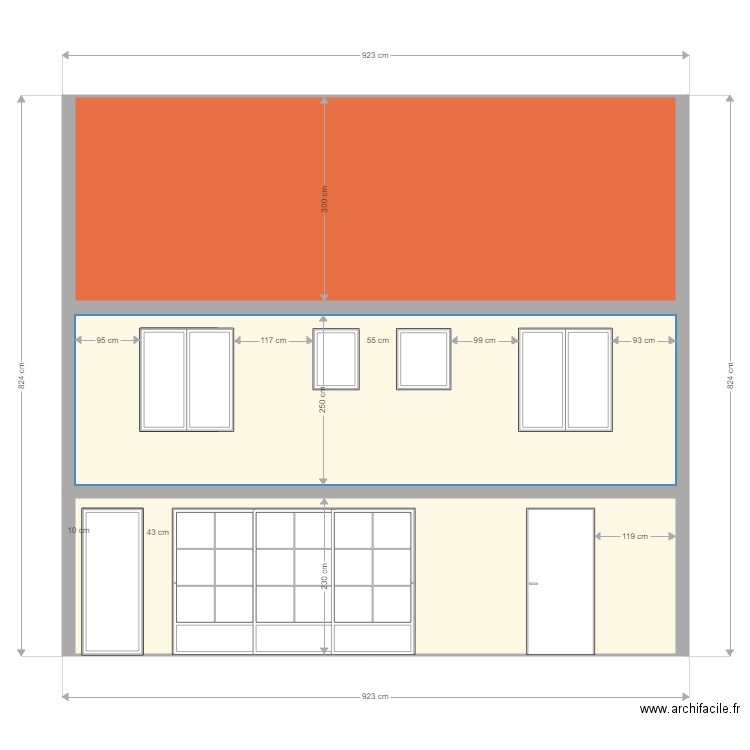 PLAN DE FACADE NO CIBLE. Plan de 0 pièce et 0 m2