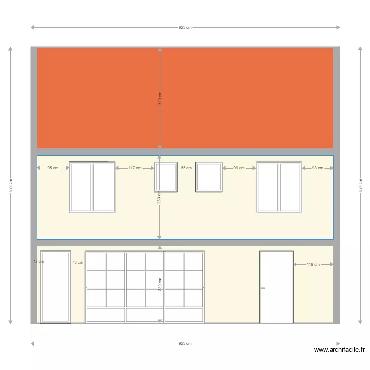 PLAN DE FACADE NO CIBLE. Plan de 