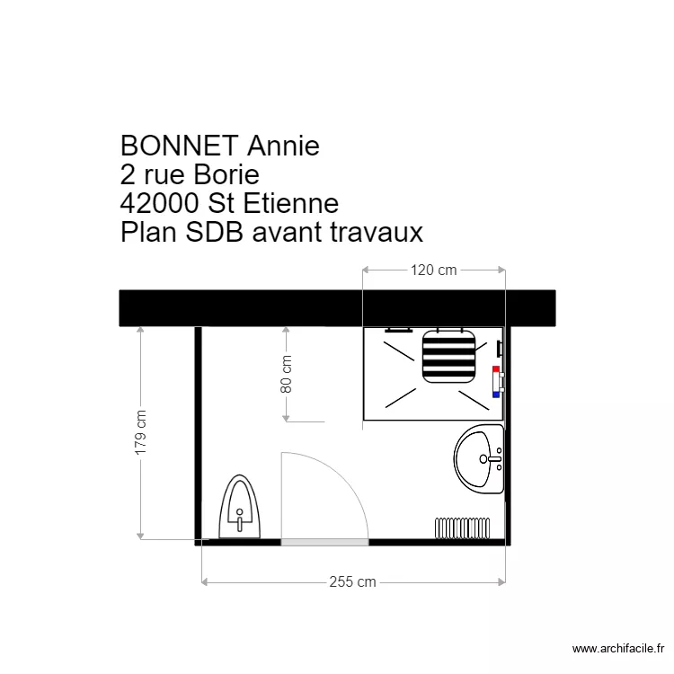 BONNET 42000 ST ETIENNE. Plan de 