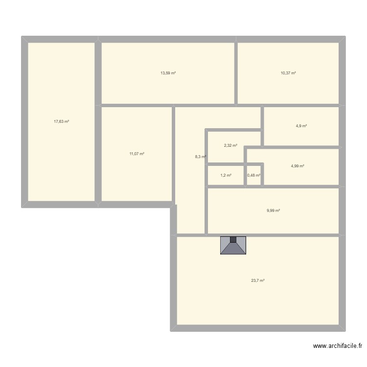 Maison V01. Plan de 12 pièces et 109 m2