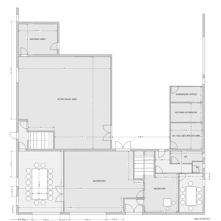 GROUND FLOOR OFFICE VERSION FINI. Plan de 0 pièce et 0 m2