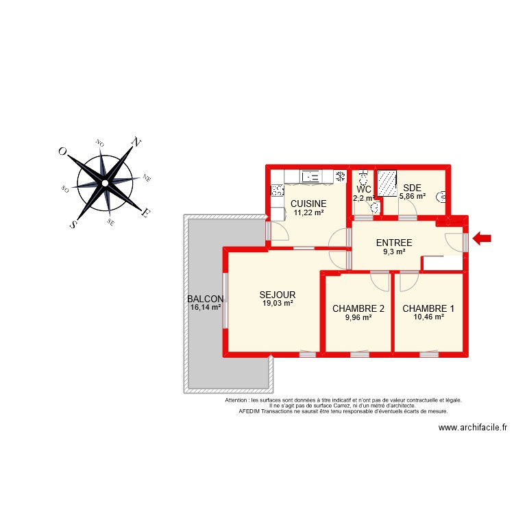 BI 10202. Plan de 12 pièces et 85 m2