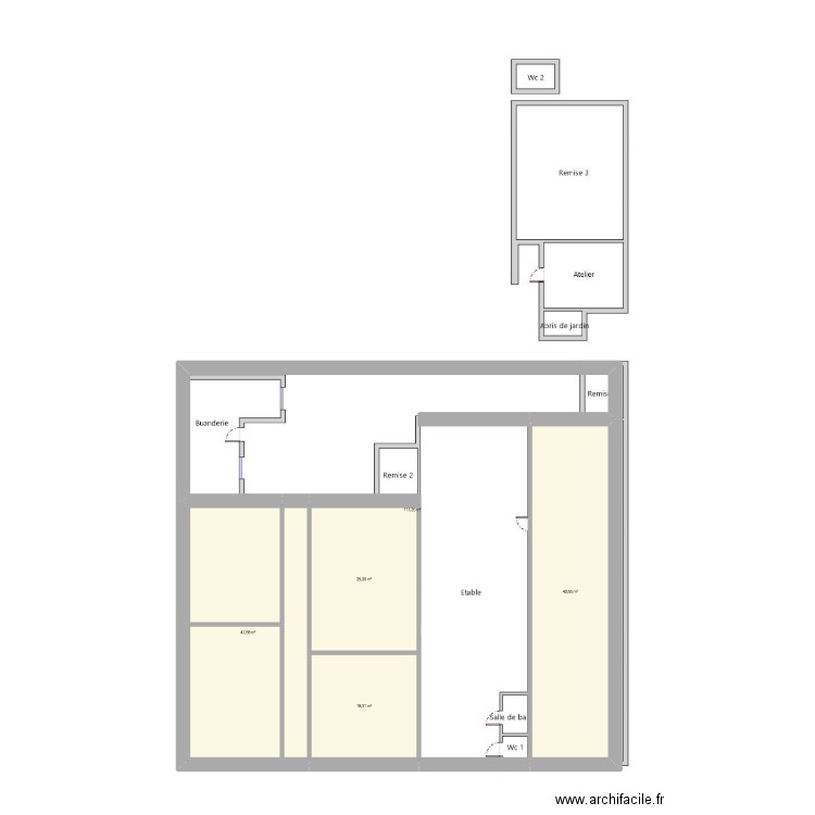 henriville. Plan de 5 pièces et 251 m2