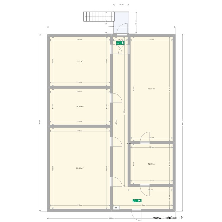 MAISON DES JEUNES SOUS SOL. Plan de 7 pièces et 145 m2