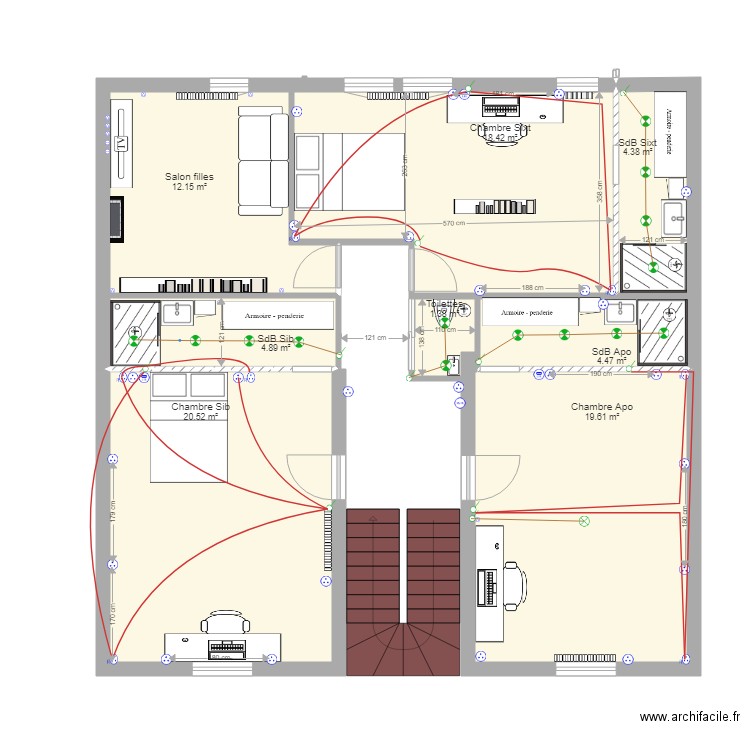 2ème étage V3. Plan de 0 pièce et 0 m2