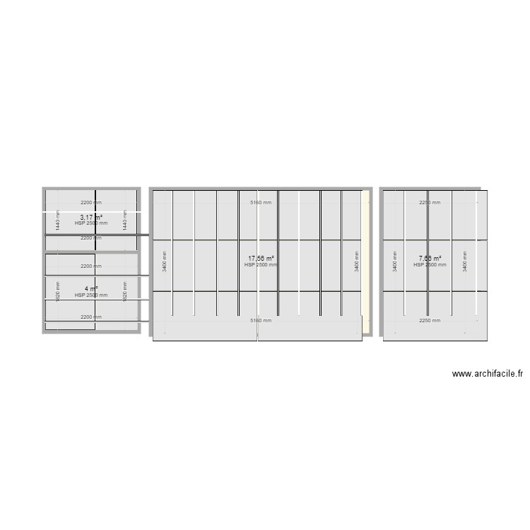 Escot. Plan de 4 pièces et 32 m2