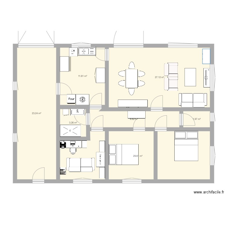 Test2. Plan de 7 pièces et 103 m2