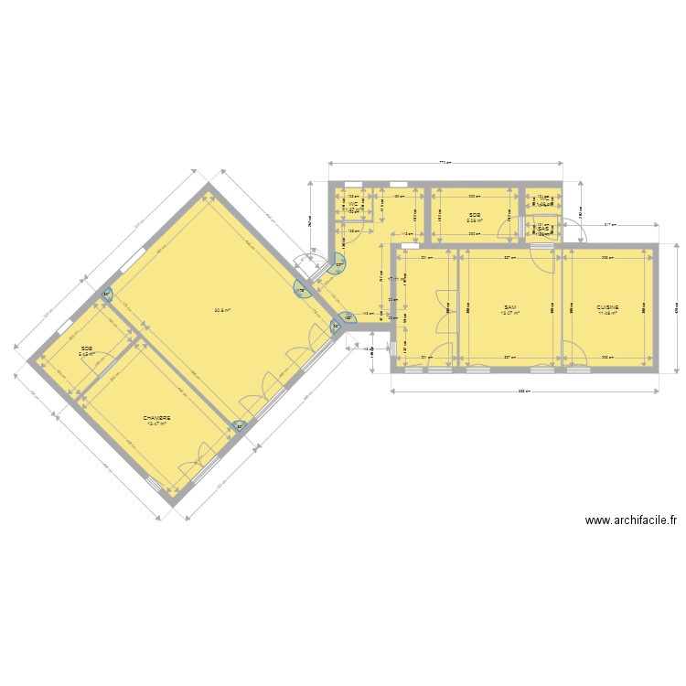 DERNIER PLAN DECEMBRE 16. Plan de 10 pièces et 100 m2