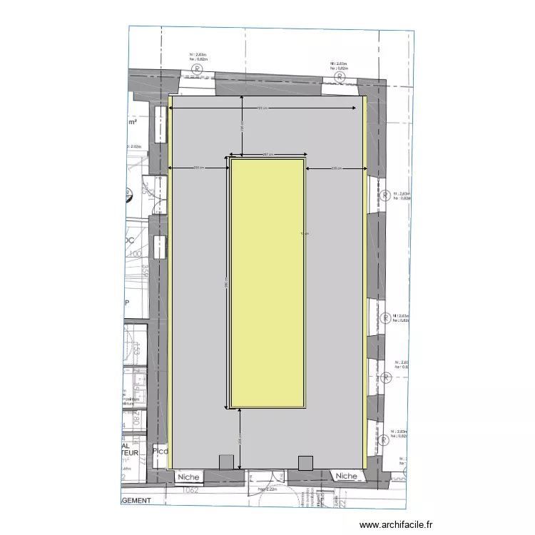 Salle de c&eacute;r&eacute;monie    plan B. Plan de 