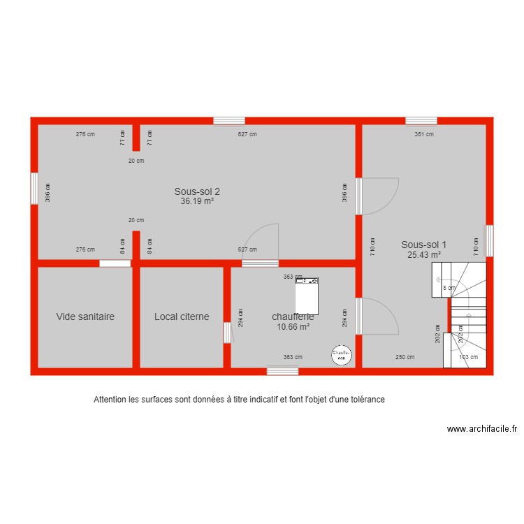 BI 5617 sous sol côté. Plan de 0 pièce et 0 m2