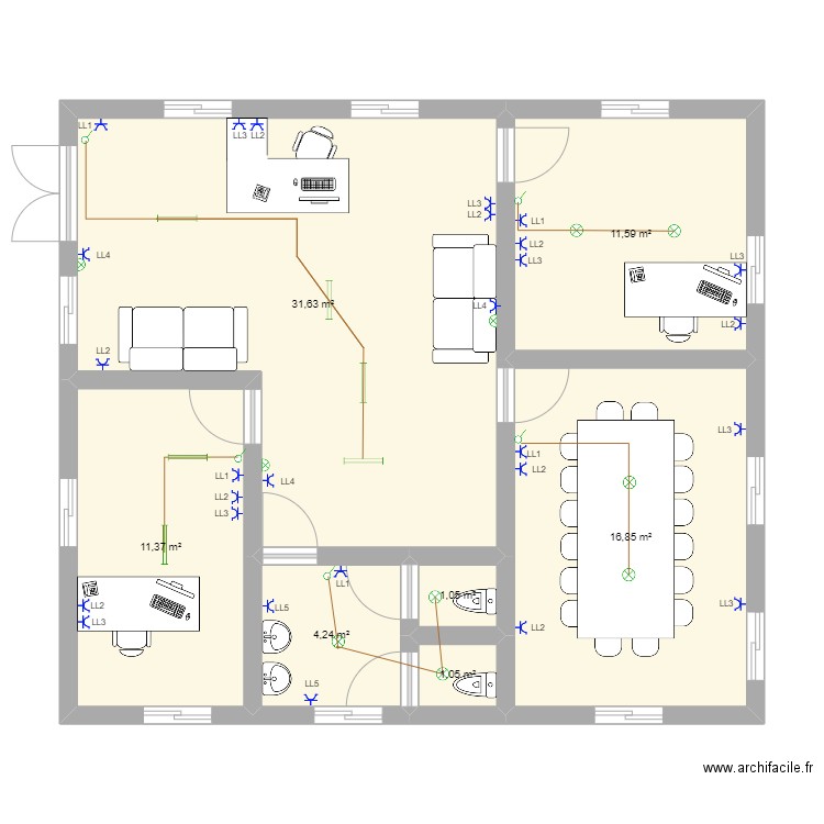 Local sintesi. Plan de 0 pièce et 0 m2
