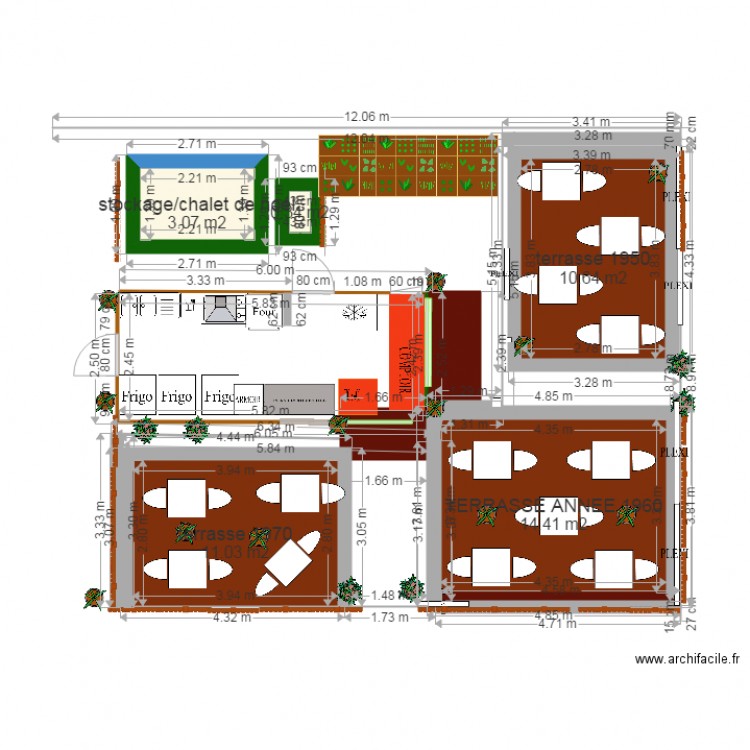 STRUCTURE TERRASSE SANS TOILE. Plan de 0 pièce et 0 m2