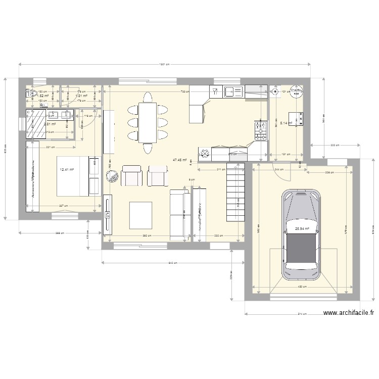 Plan RDC Nouvelle maison V5. Plan de 0 pièce et 0 m2