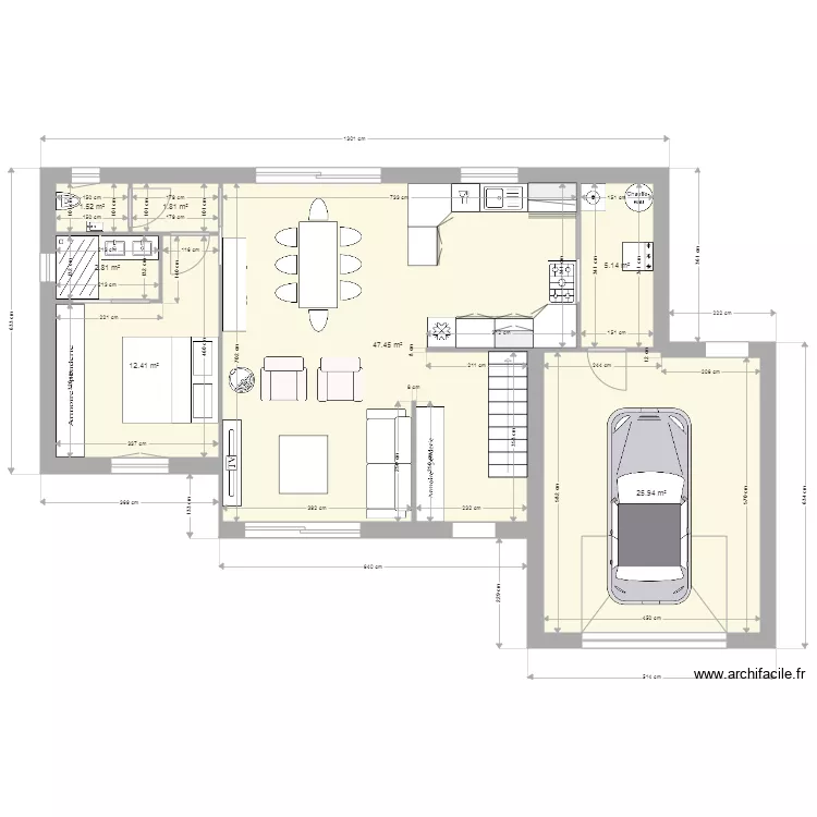 Plan RDC Nouvelle maison V5. Plan de 